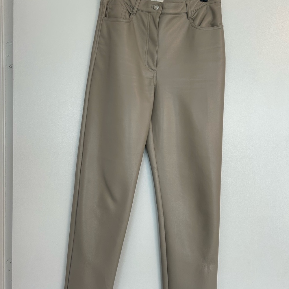 Stylish Tan Leather Pants